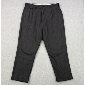 Alex Mill Pants Mens 38x27 Charcoal Gray Wool Blend Pleated Trousers Cuffed